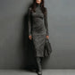 Abito bodycon a maniche lunghe con dolcevita elegante