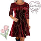 Elegante abito svasato con paillettes