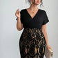 Abito casual da donna con scollo a V