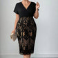Abito casual da donna con scollo a V