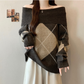 Maglione a maniche corte e collo rotondo da donna