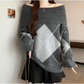 Maglione a maniche corte e collo rotondo da donna
