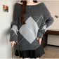 Maglione a maniche corte e collo rotondo da donna
