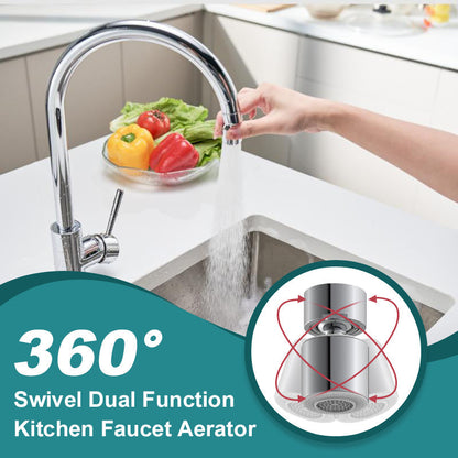 🚰 COMPRA 1, OTTIENI 1 GRATIS! ✨ Aeratore Rubinetto 360° – Getto Morbido/Spray Potente, 4 Filtri & Installazione Istantanea 💧