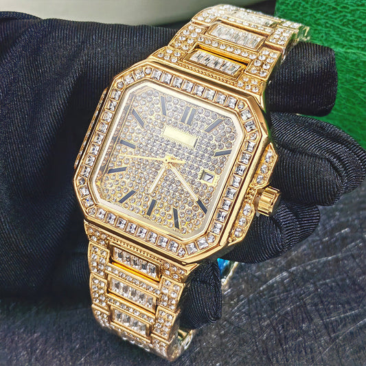 ✨Orologio di lusso con quadrato di strass – Elegante brillantezza per ogni occasione✨