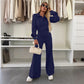 ✨🤩 Nuovi arrivi! Completo da donna con camicetta con revers e pantaloni a gamba larga: eleganza e comfort per tutti i giorni 👗