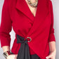 Set 2 pezzi composto da top elegante e gonna a tinta unita da donna