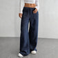 Pantaloni casual a vita alta e taglio ampio da donna