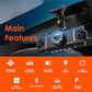 🏆Sconto del 50%!🚗Dashcam HD a 4 canali con registrazione anteriore, interna e posteriore🎥