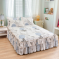 🔈🔈 OFFERTA LAMPO - SCONTO DEL 60% ⚡ Set di 3 Gonne da Letto con Volant 🛏️ – Stampa Floreale & Design a Doppio Strato!