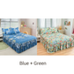 🔈🔈 OFFERTA LAMPO - SCONTO DEL 60% ⚡ Set di 3 Gonne da Letto con Volant 🛏️ – Stampa Floreale & Design a Doppio Strato!