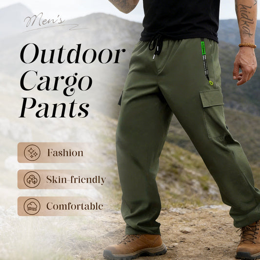 Pantaloni cargo da uomo per esterno con più tasche