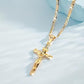 ⏰ BUY 1 GET 1 FREE!✝️Gold-Tone Crucifix Pendant Necklace