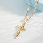 ⏰ BUY 1 GET 1 FREE!✝️Gold-Tone Crucifix Pendant Necklace