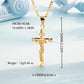 ⏰ BUY 1 GET 1 FREE!✝️Gold-Tone Crucifix Pendant Necklace