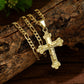 ⏰ BUY 1 GET 1 FREE!✝️Gold-Tone Crucifix Pendant Necklace