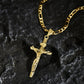 ⏰ BUY 1 GET 1 FREE!✝️Gold-Tone Crucifix Pendant Necklace