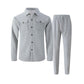 🔥 SCONTO DEL 61%! ⏰ Completo da uomo con giacca abbottonata + pantaloni in maglia a nido d'ape – Taglio ampio, tessuto traspirante e stile casual elegante 👕👖