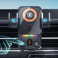 Supporto per telefono auto 2 in 1 con rotazione automatica e caricatore wireless