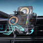 Supporto per telefono auto 2 in 1 con rotazione automatica e caricatore wireless