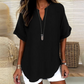 👚SCONTO DEL 61%! 🔥Top alla moda a maniche corte, ampio, con scollo a V profondo, orlo asimmetrico e tessuto leggero (5 colori, taglie dalla S alla 2XL) 🌸