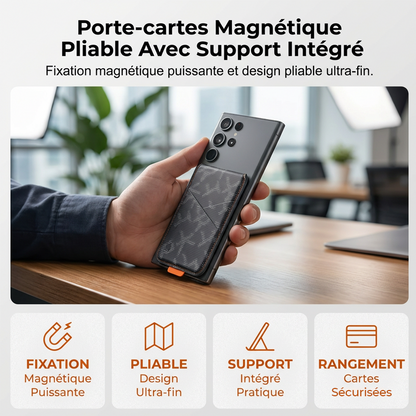 Portacarte magnetico pieghevole