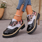 Scarpe Brogue Platform da Donna con Stampa Floreale