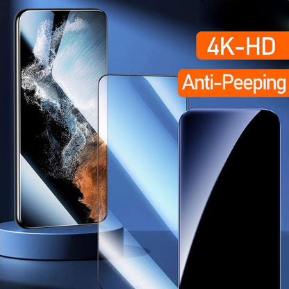Proteggi schermo in vetro temperato 4K HD/anti-peeping con installazione automatica di eliminazione della polvere per Samsung