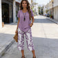 👚 50% DI SCONTO ORA! 🔥 Completo casual composto da tunica a girocollo e pantaloni a gamba larga – Design fluido, tessuto morbido e perfetto per tutti i giorni 🌸
