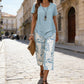 👚 50% DI SCONTO ORA! 🔥 Completo casual composto da tunica a girocollo e pantaloni a gamba larga – Design fluido, tessuto morbido e perfetto per tutti i giorni 🌸