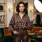 👚 Sconto del 50%! ✨ Camicia da donna a pois con maniche a sbuffo – Tessuto leggero, taglio chic e perfetta per un look elegante di tutti i giorni 🌸
