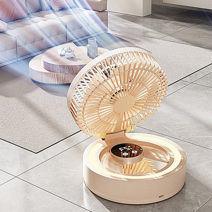❄️Rimani fresca ed elegante: un ventilatore da tavolo 3 in 1 con specchio per il trucco integrato e luce LED 💖