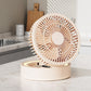 ❄️Rimani fresca ed elegante: un ventilatore da tavolo 3 in 1 con specchio per il trucco integrato e luce LED 💖