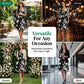 🔥Offerte imperdibili - Abito da donna elegante in chiffon con stampa floreale: uno stile disinvolto per ogni occasione 🌸