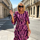 Elegante abito midi a balze con motivo floreale 🔥 Offerta a tempo limitato | Moda di tendenza 🔥