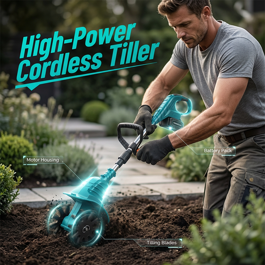 🌿60% DI SCONTO⚡ Motocoltivatore elettrico a batteria | Elevata potenza di zappatura · Impugnatura telescopica regolabile · Batteria a lunga durata · Lame resistenti · Giardinaggio facile