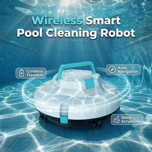 🤖Ultimo giorno SCONTO DEL 50%🌊 Robot pulitore per piscina | Senza fili · Elevata potenza di aspirazione · Navigazione intelligente · Avvio con un solo pulsante · Cestello filtro facile da rimuovere