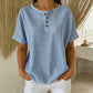 Women's Casual Striped Henley Shirt