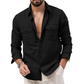 ⏳🔥SCONTO DEL 50% PER UN PERIODO LIMITATO! 👔 Camicia casual da uomo a maniche lunghe con tasche – Comoda ed elegante ✨