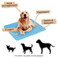 ❄️Give your furry friend a cool summer!🧊Pet Cooling Ice Silk Mat – Summer Cooling Pet Bed Pad for Dogs and Cats, Breathable Washable Sleeping Cushion for Indoor and Outdoor Use, Lightweight Cooling Crate and Sofa Pet Mat