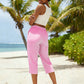Pantaloni capri estivi da donna a quadri