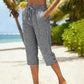 Pantaloni capri estivi da donna a quadri
