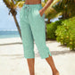 Pantaloni capri estivi da donna a quadri