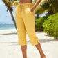 Pantaloni capri estivi da donna a quadri