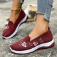 👟🌸 Scarpe slip-on in maglia con motivi floreali