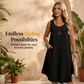 🔥 NUOVO + -50% + 50.000+ venduti 🔥 Abito casual senza maniche con volant da donna