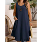 🔥 NUOVO + -50% + 50.000+ venduti 🔥 Abito casual senza maniche con volant da donna