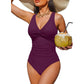 Costume da Bagno Intero Donna Modellante Effetto Pancia Piatta