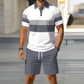 👕 Set Due Pezzi Camicia & Shorts da Uomo – Comodo, Traspirante & Versatile per Estate, Tempo Libero & Viaggi ☀️🩳