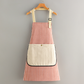 Tablier ajustable en coton et lin avec poches